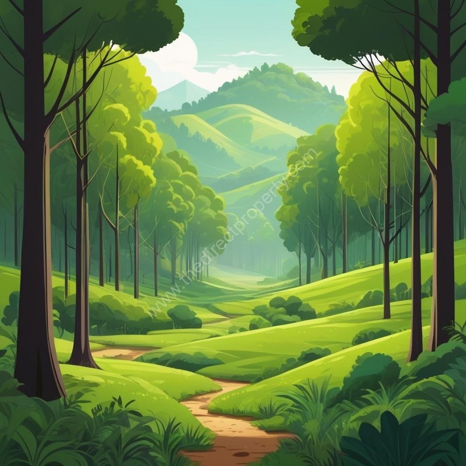 AlbedoBase_XL_green_land_with_thick_trees_wide_area_landscape_0 One Acre Rubber plot