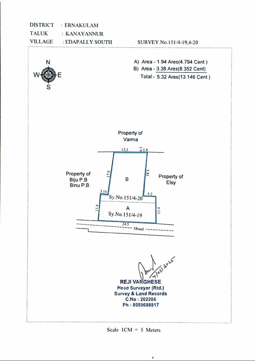 Mamangalam Plot for sale