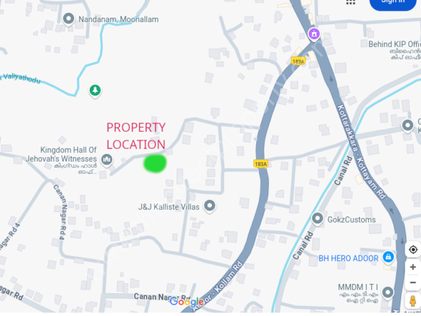 Plot for sale in Nellimoottil Adoor