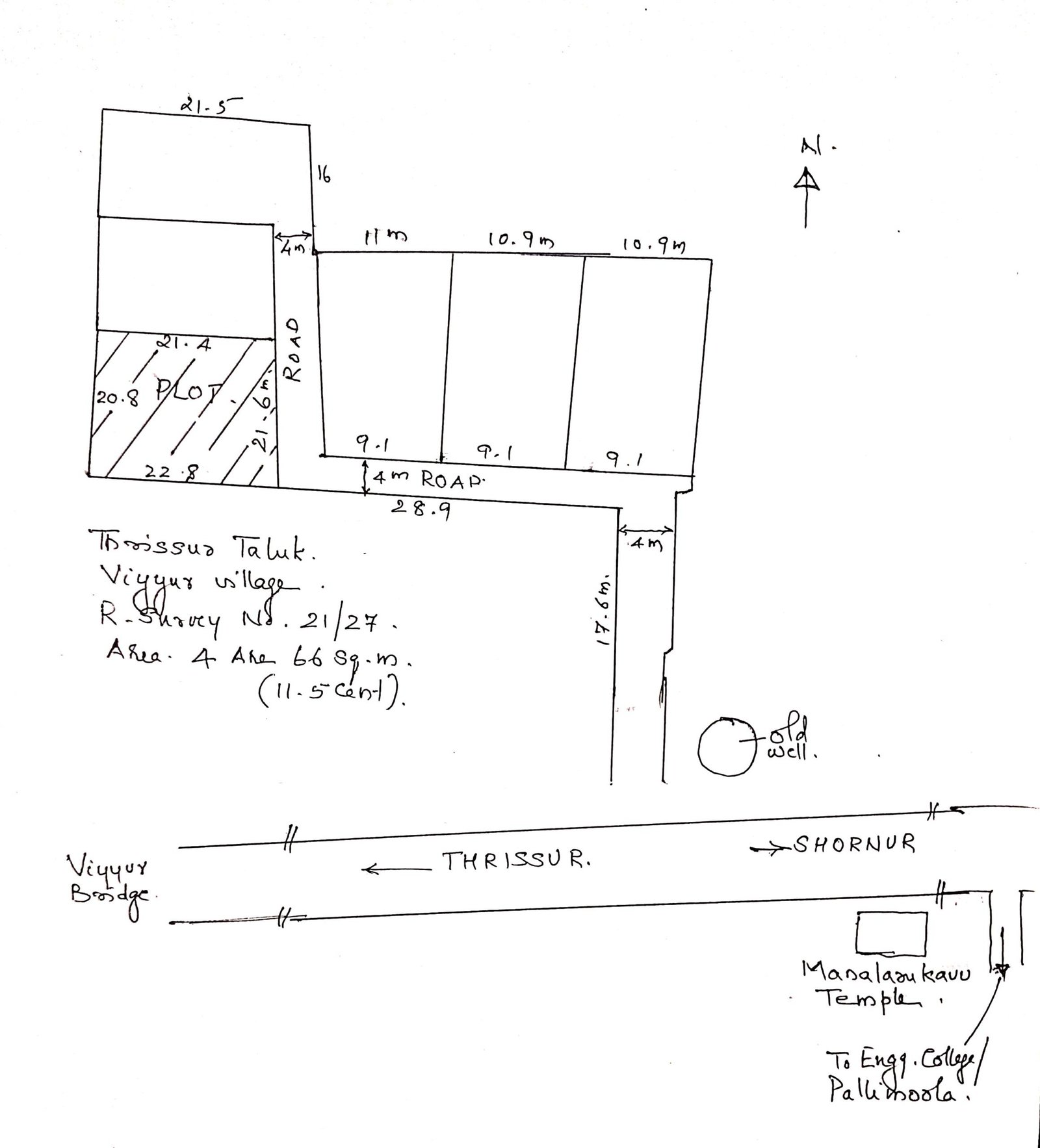 Thrissur plot sketch