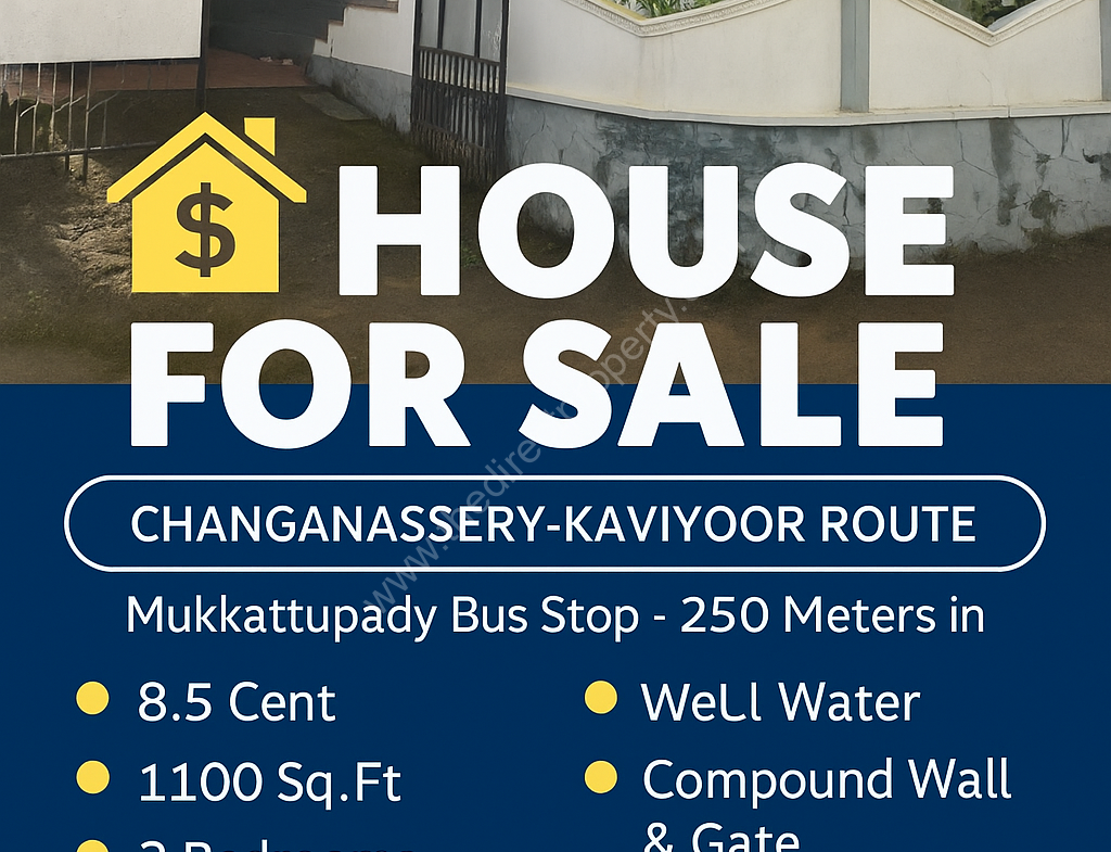 House for sale in Mukkattupady, Changanacherry