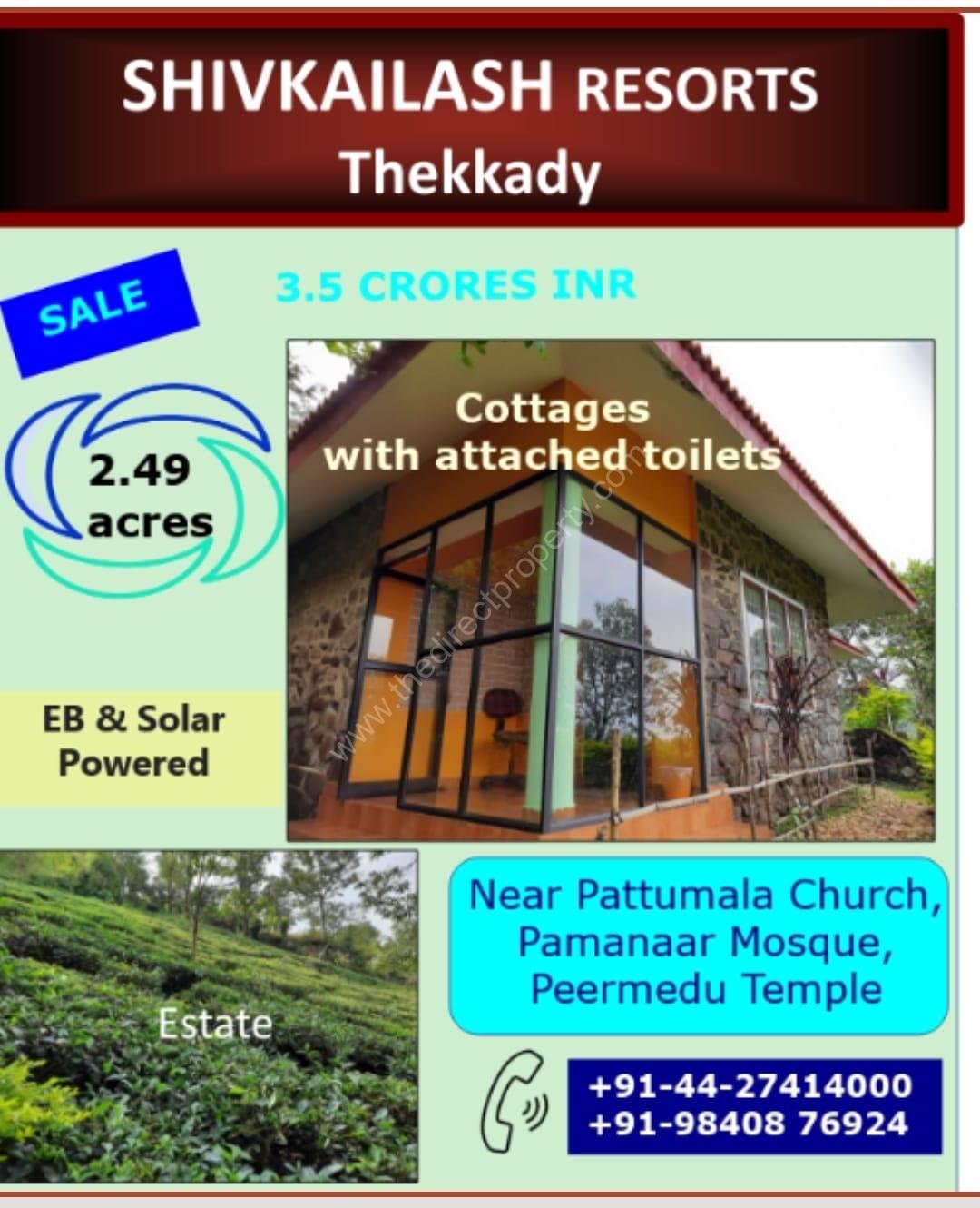 Resort for Sale in in Peermade Idukki