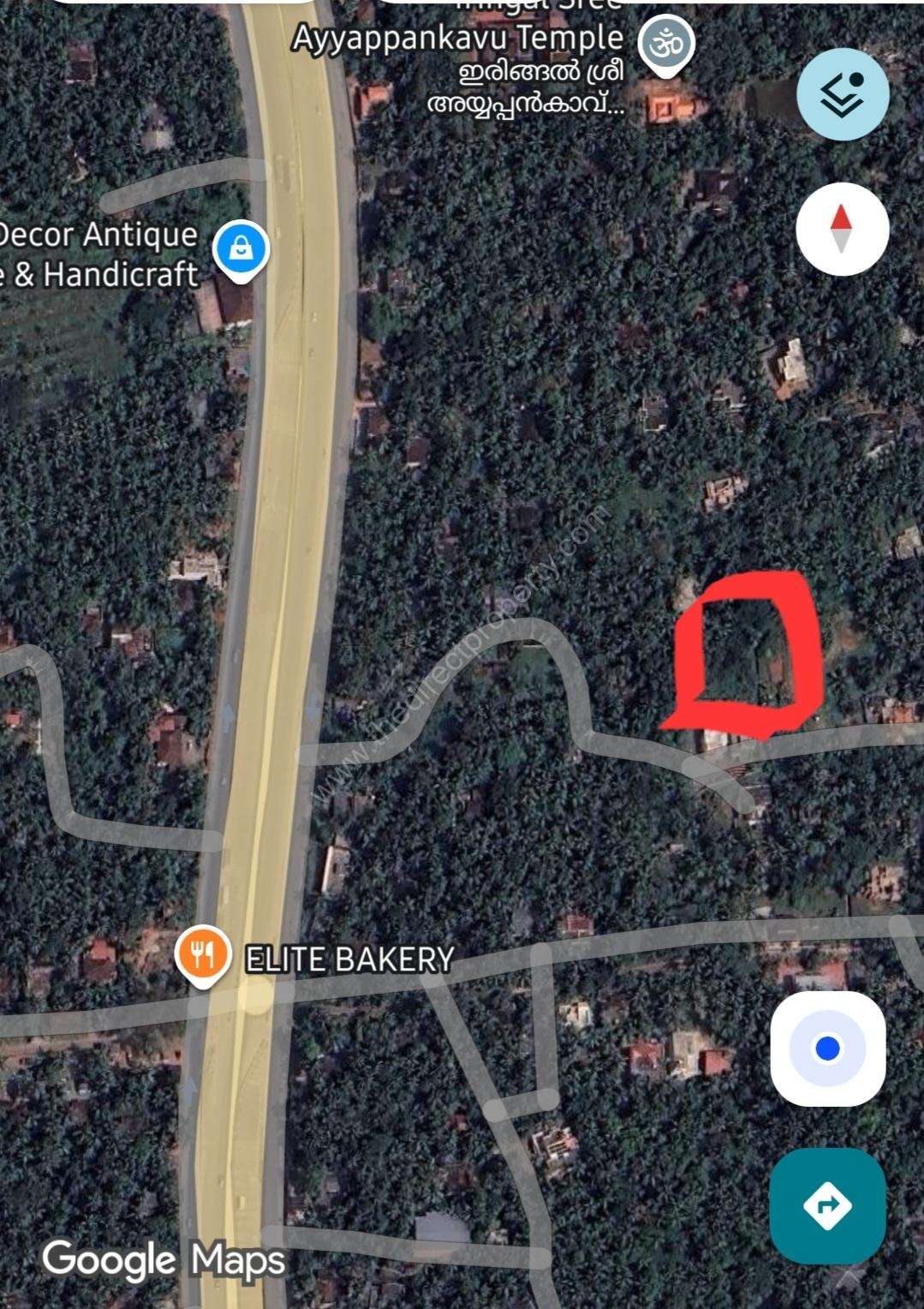 Residential plot for sale in Iringal Vadakara