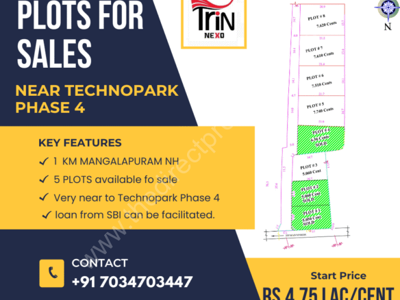 House plot near Technopark Phase4