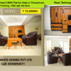 Fully Furnished 2 BHK Flat for Sale in Trivandrum