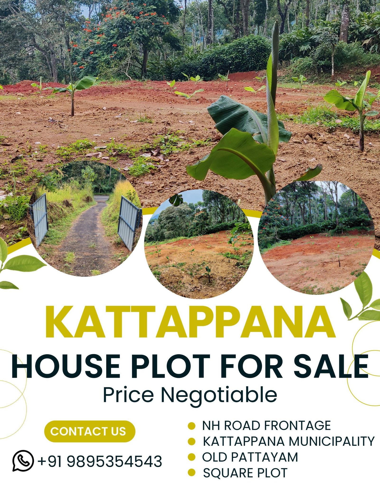Kattappana Main Road Plot for Sale
