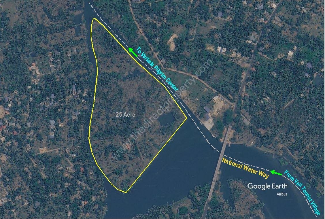 20 Acres beautiful Island for sale in Trivandrum